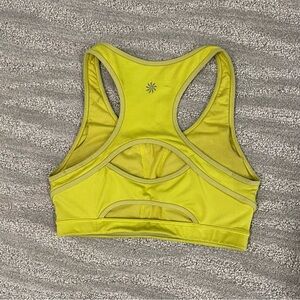 Athleta Medium Support Neon Green Sports Bra Sz S